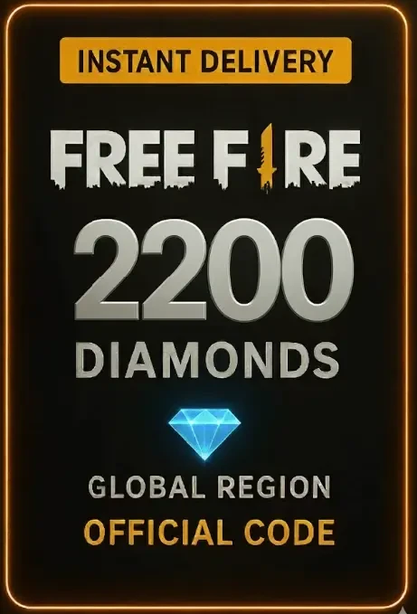 Free Fire Gift Card Diamonds 2200