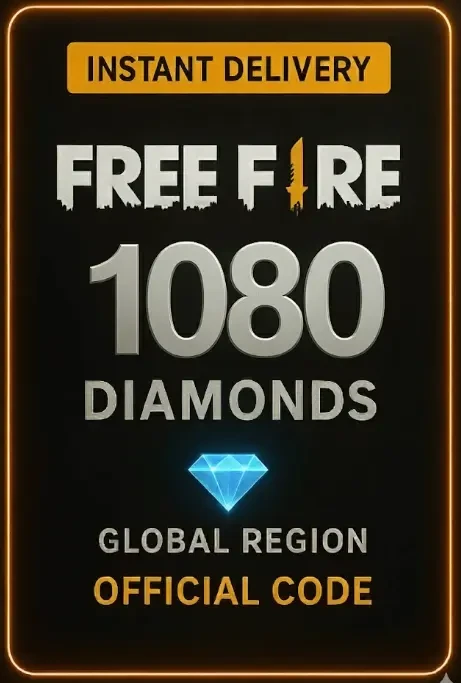Free Fire Gift Card Diamonds 1080