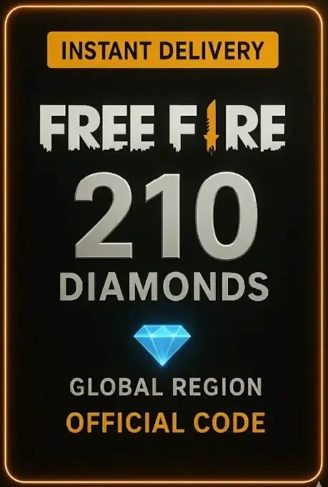 Free Fire Gift Card Diamonds 210