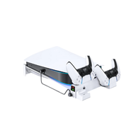 Oivo PS5 Horizontal Stand with 3-Level Cooling Fan and Controller Charger for PS5